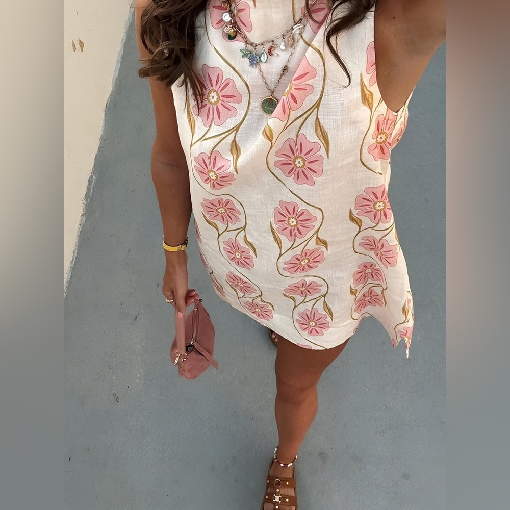 Commense Romantic Print Sleeveless Short Dress - Picture 3 of 8